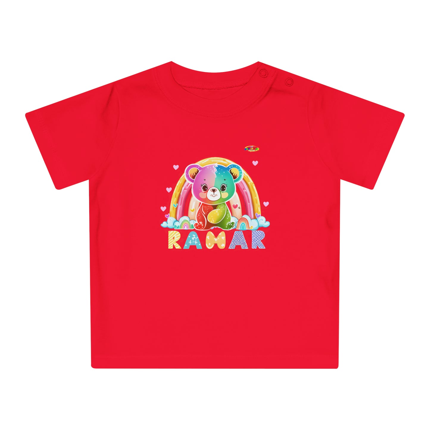 Cute Rainbow Teddy Bear Baby T-Shirt--My Bright Side Clothing