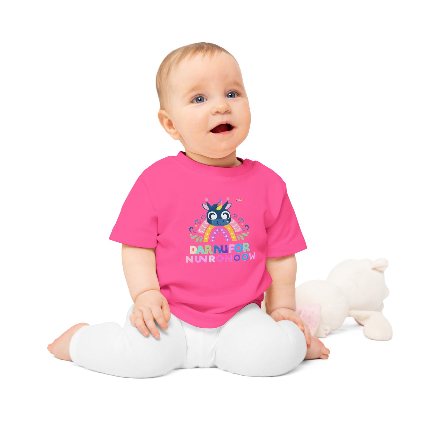 Cute Rainbow letters Baby Unicorn Baby T-Shirt--My Bight Side Clothing