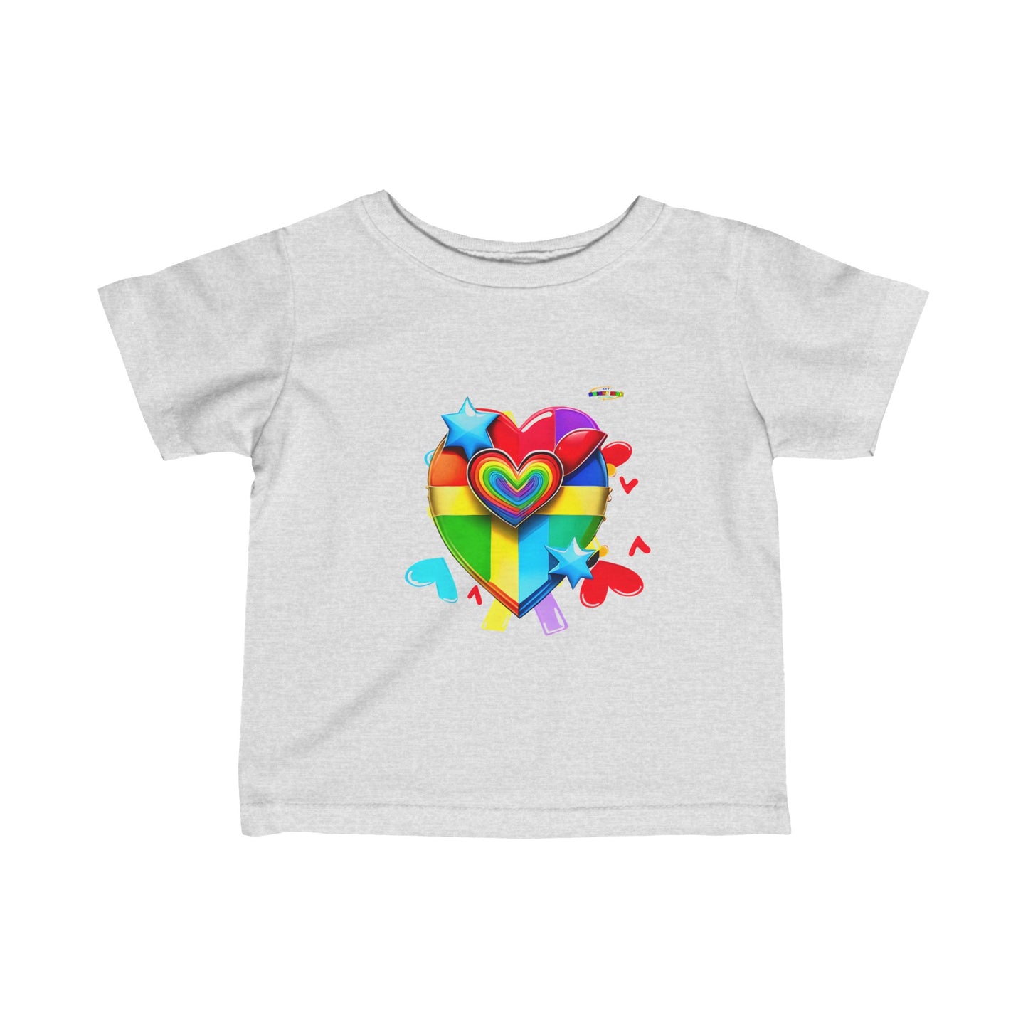 Cute Rainbow Super star Heart Logo Infant Fine Jersey Tee-My Bright Side Clothing