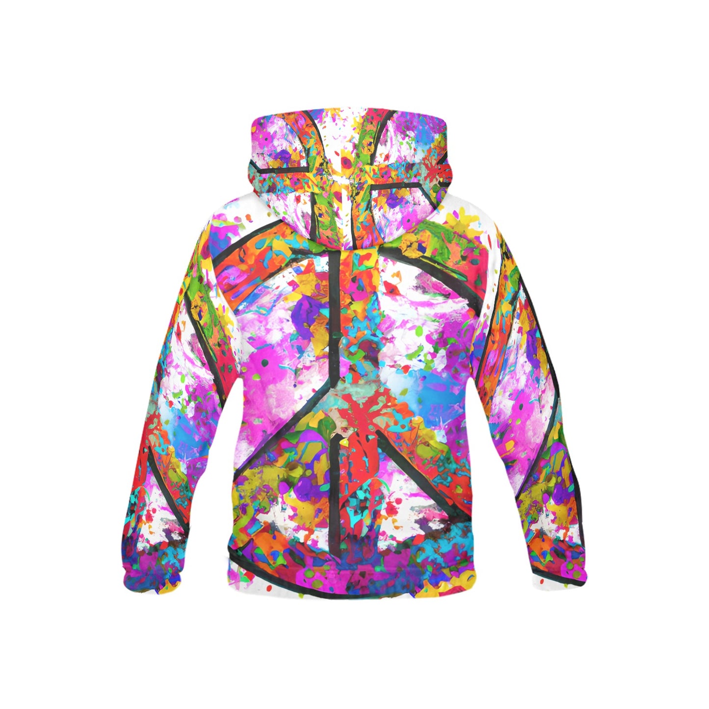 Beautiful Rainbow Peace Sign Children's Hoodie  -My Bright Side Clothing