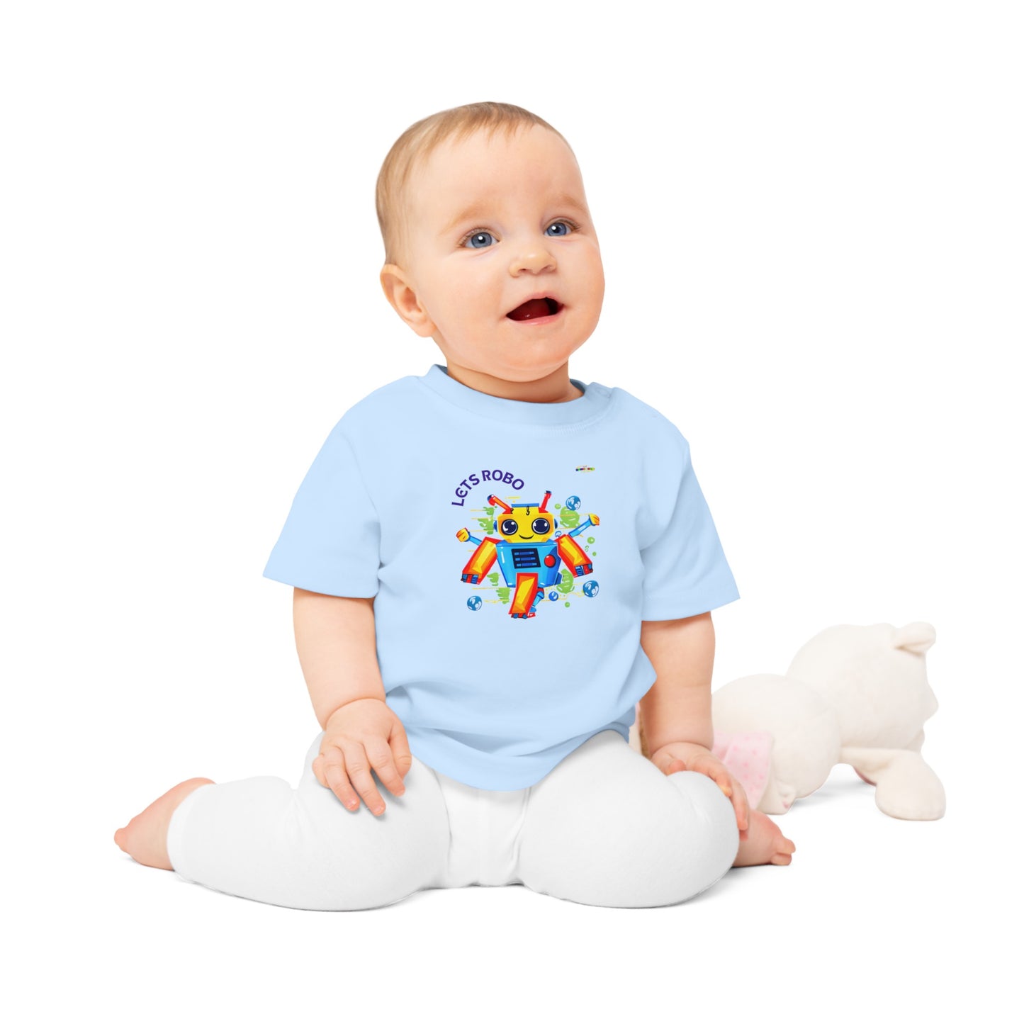 Cute Lets Little Dancing Robot Baby T-Shirt-My Bright Side Clothing