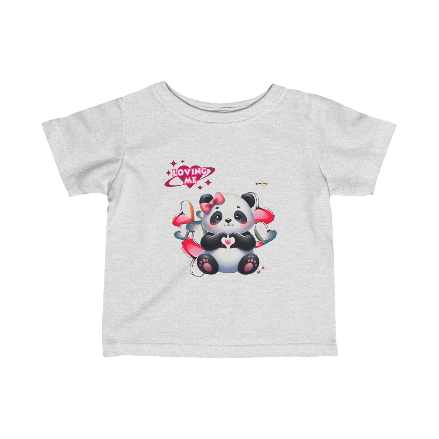 Cute Loving me Loving You Heart Panda Infant Fine Jersey Tee-My Bright Side Clothing