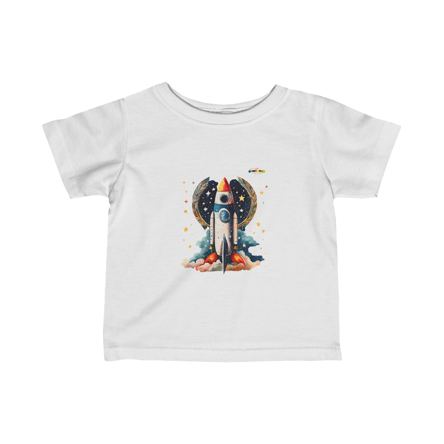 Cute Rocket Ship Infant Fine Jersey Tee-My Bright Side Clothing