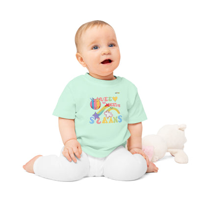 Groovy Rainbow Music Logo Baby T-Shirt--My Bright Side Clothing