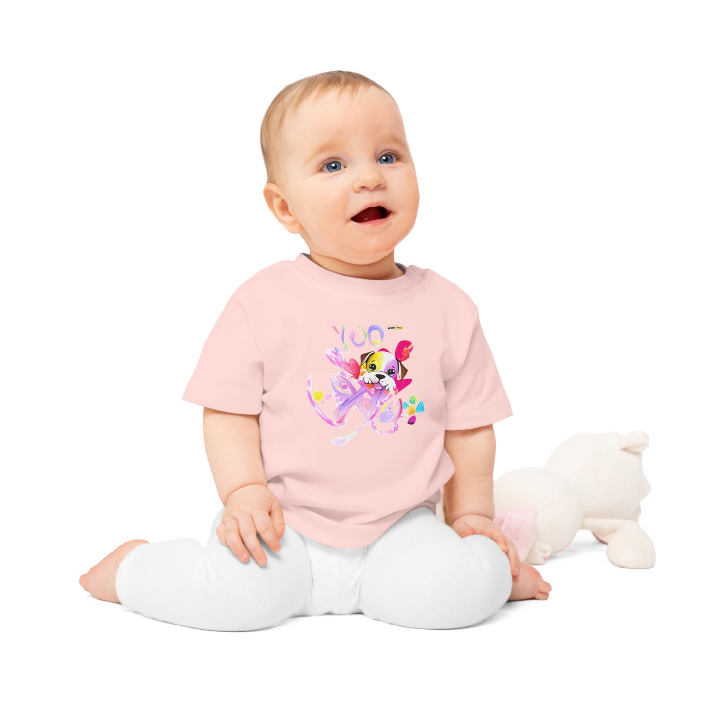 Cute Puppy Love Graphic Baby -Shirt-My Bright Side Clothing