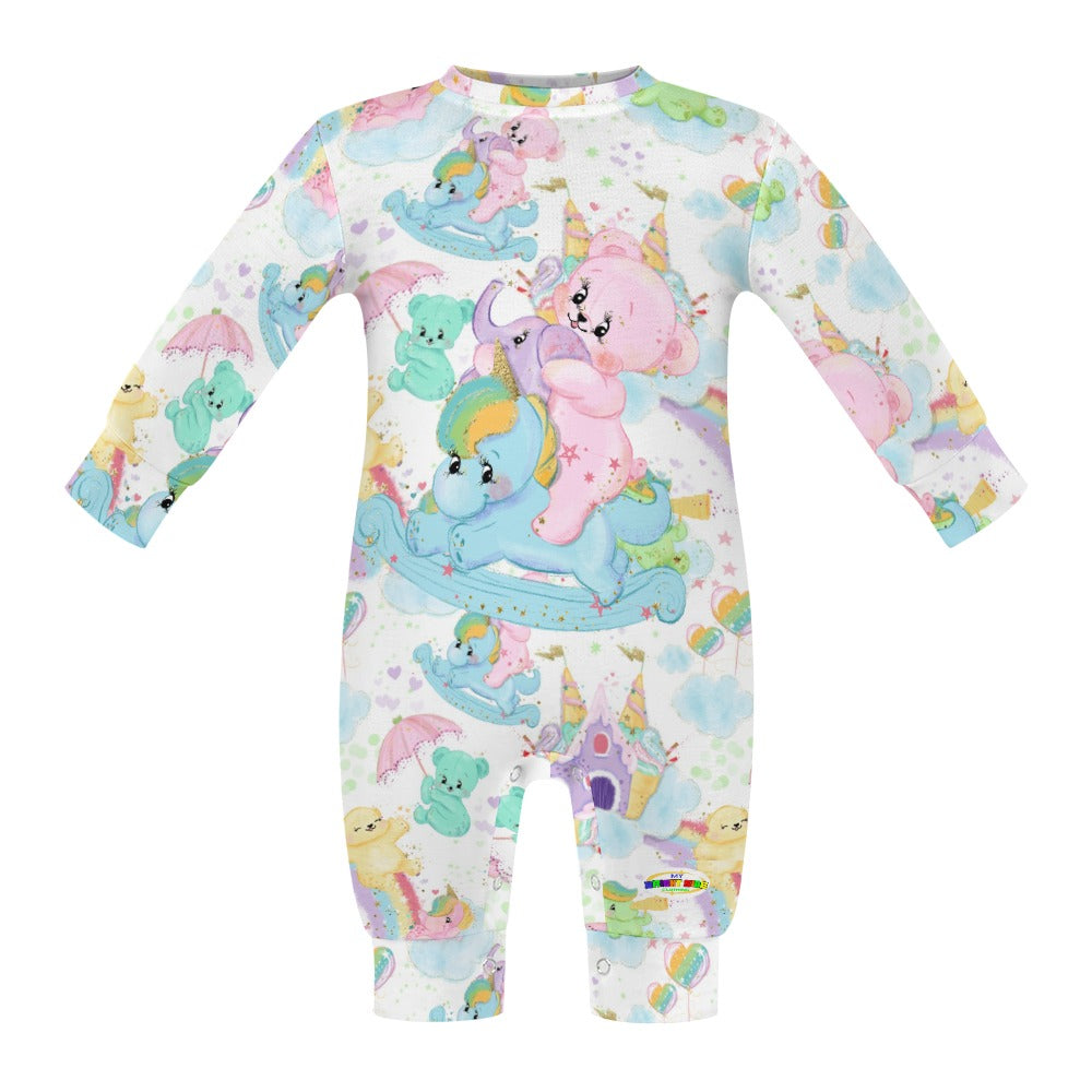 Cute Pastel Rainbow Bears Baby Romper- My Bright Side Clothing