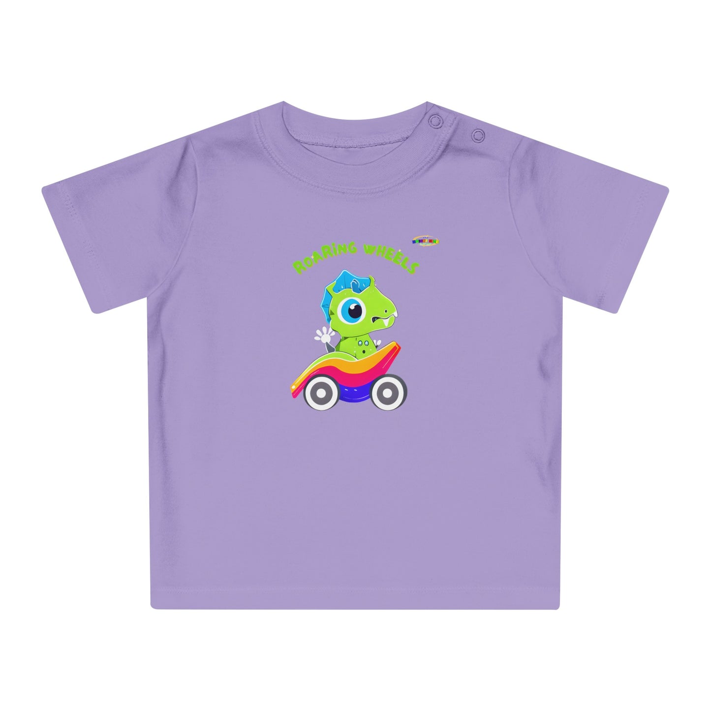 Cute Roaring Wheels Baby Dino Logo Baby T-Shirt -MyBrightSideClothing