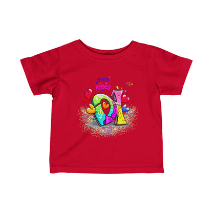 Cute Hugs & Kisses logo Infant Fine Jersey Tee-My Bright Side Clothing