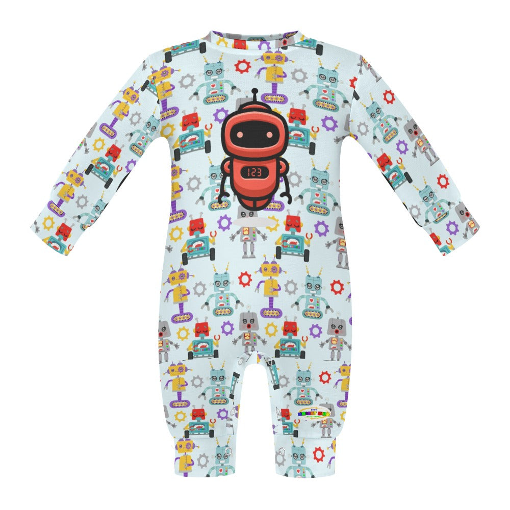 Cute Robots Pattern Baby Romper-My Bright Side Clothing