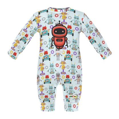 Cute Robots Pattern Baby Romper-My Bright Side Clothing