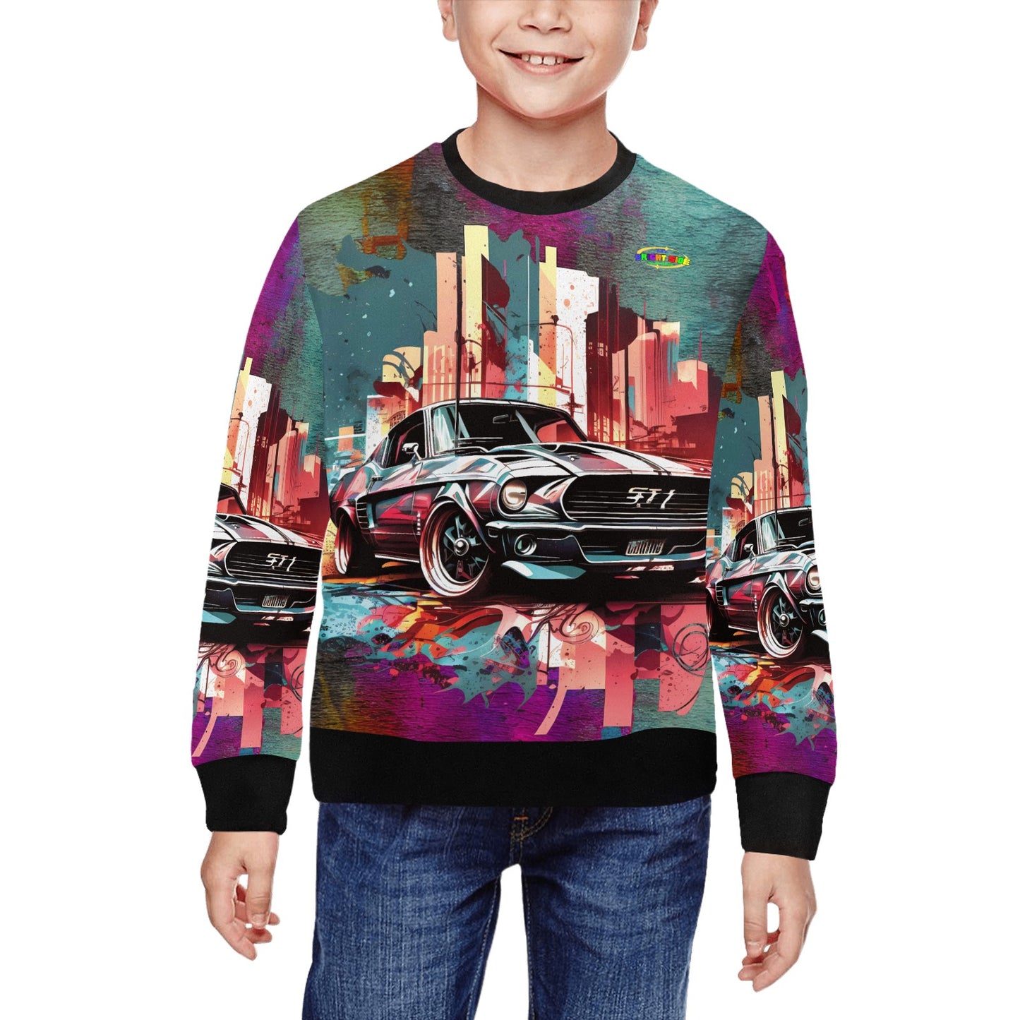 Vintage Sports Racing Car Children's Crew neck Sweatshirt  -My Bright Side Clothing