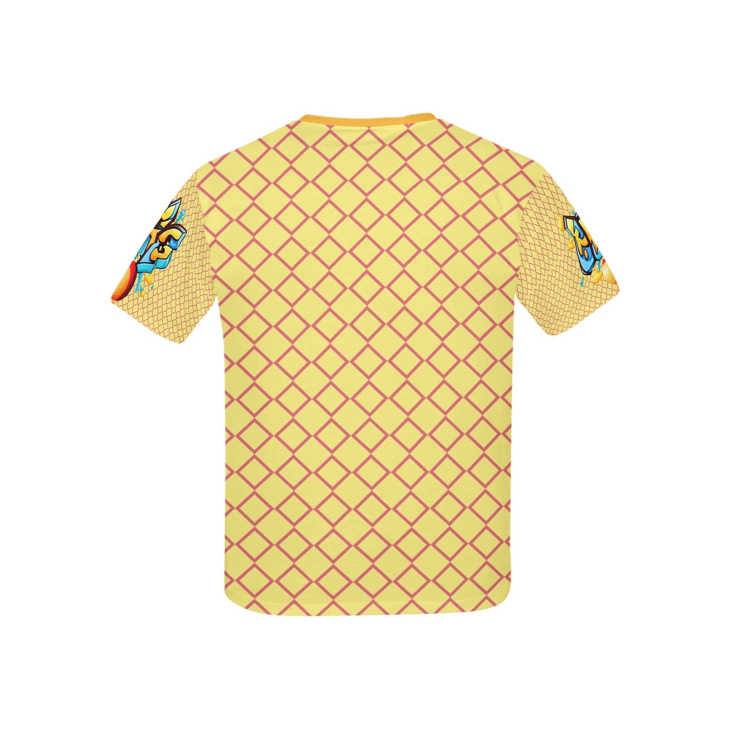 Yellow Fun Alphabet Graffiti Pattern Children's T-shirt-My Bright Side Clothing