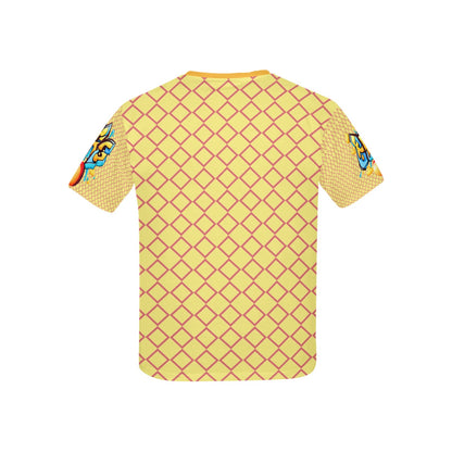 Yellow Fun Alphabet Graffiti Pattern Children's T-shirt-My Bright Side Clothing