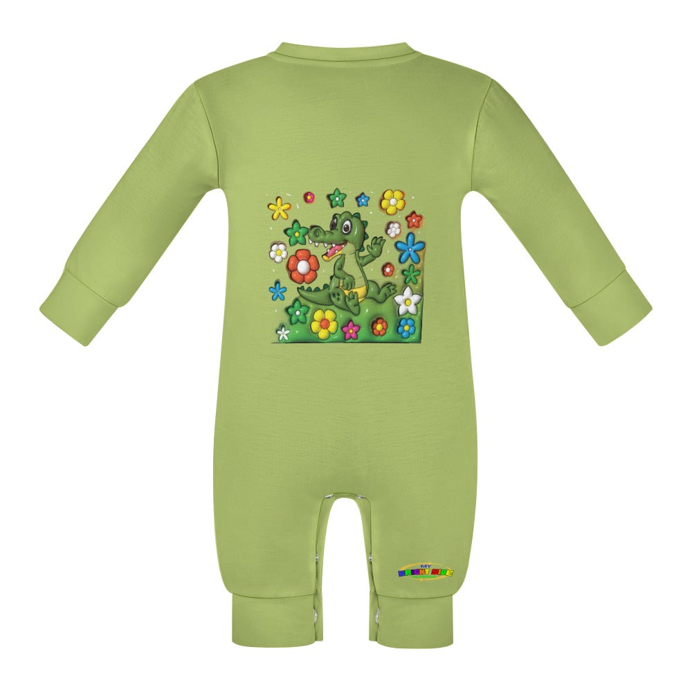 Cute Colourful Cartoon Alligator Baby Romper-My Bright Side Clothing