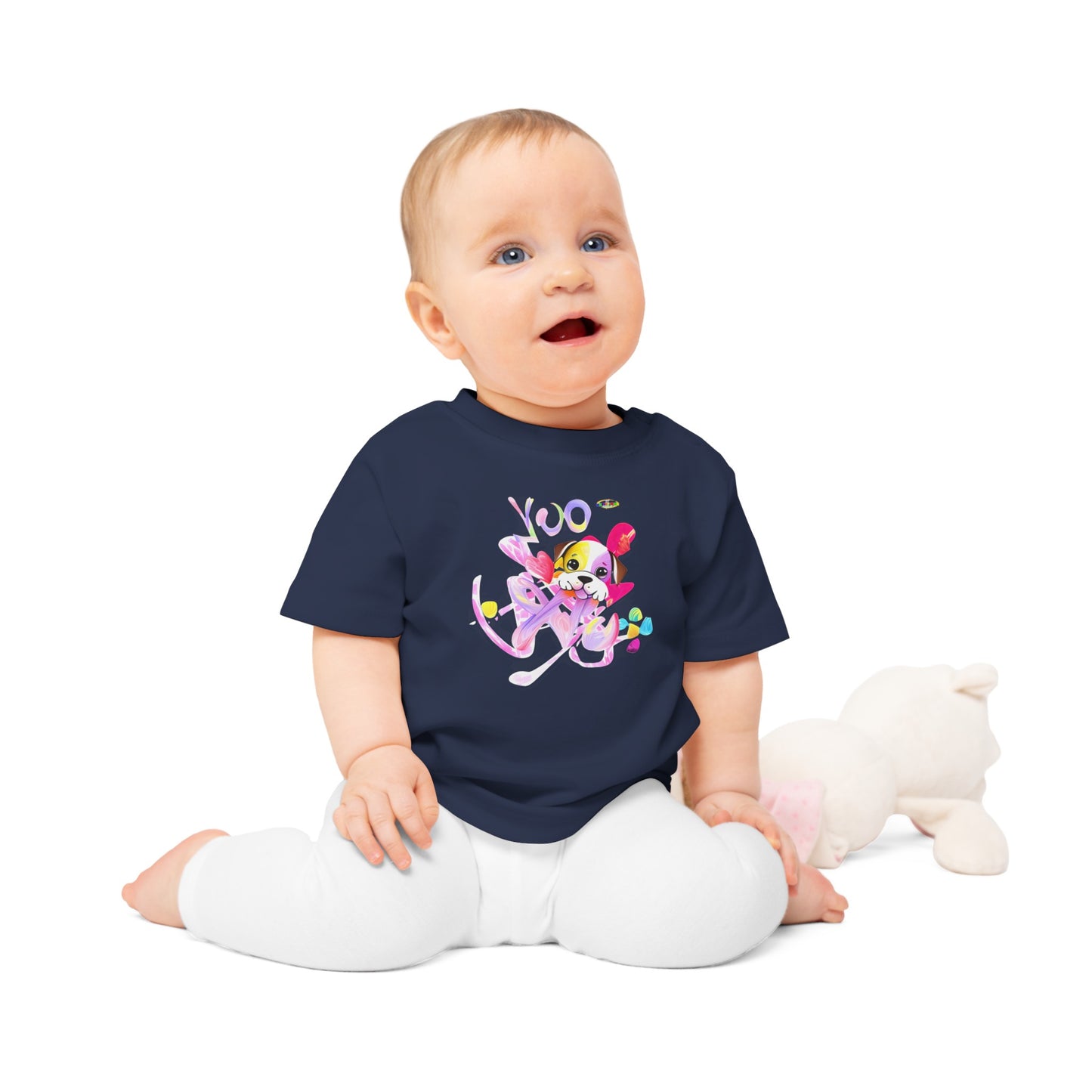 Cute Puppy Love Graphic Baby -Shirt-My Bright Side Clothing