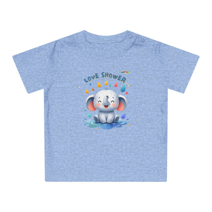 Cute Baby Elephant Graphic Organic Baby T-shirt--My Bright Side Clothing