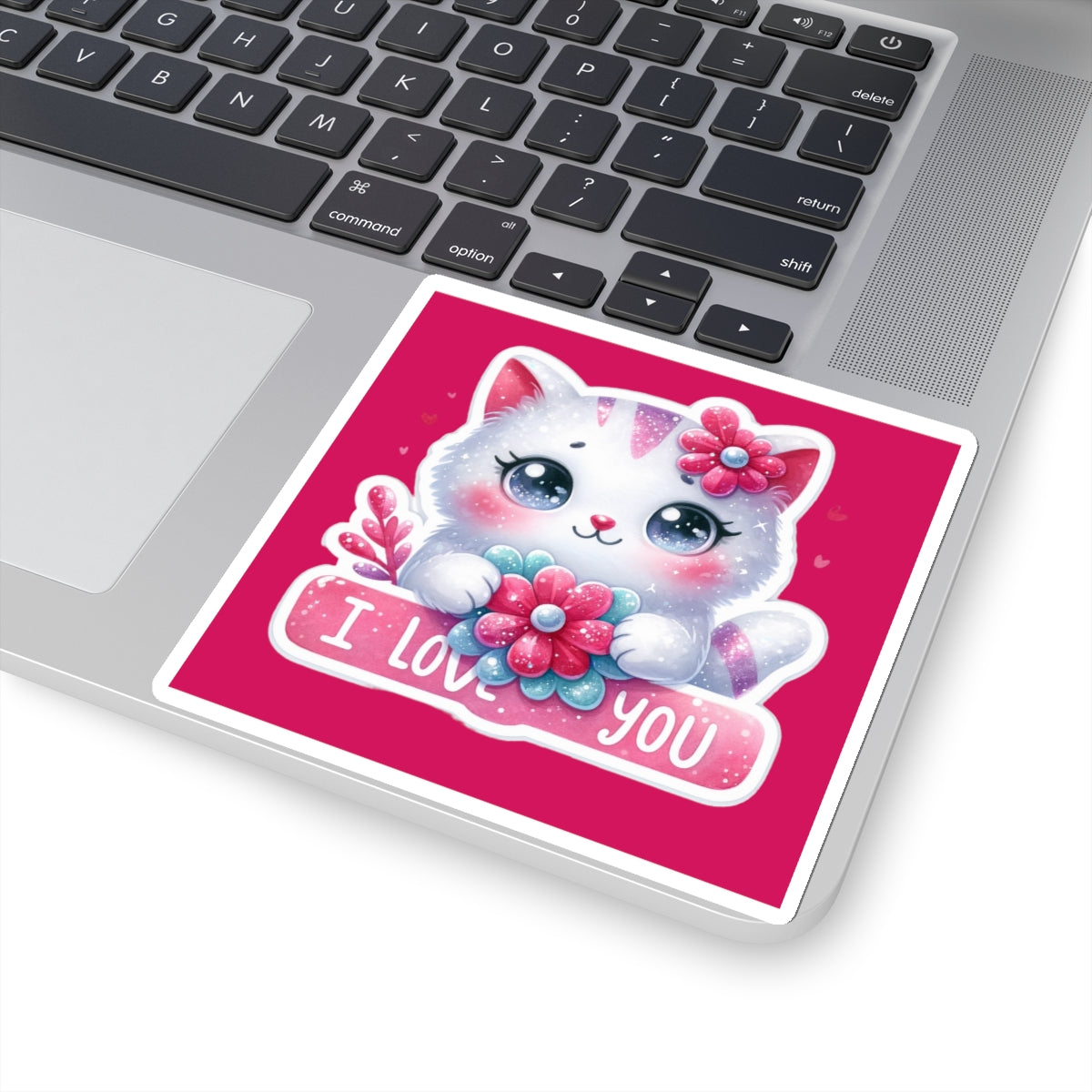 Cute and Sweet Happy Valentines Kitten-Kiss-Cut Sticker-My Bright Side Clothing