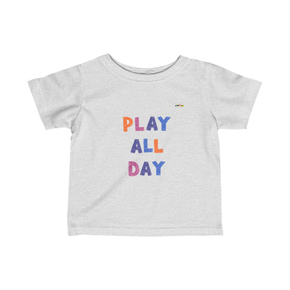 Play All Day Logo Infant Fine Jersey Tee-My Bright Side Clothing