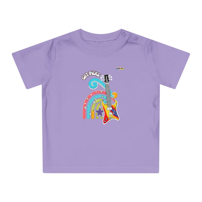 Got Picks cute rainbow guitar logo Fleece Baby T-Shirt-MyBrightSideClothing