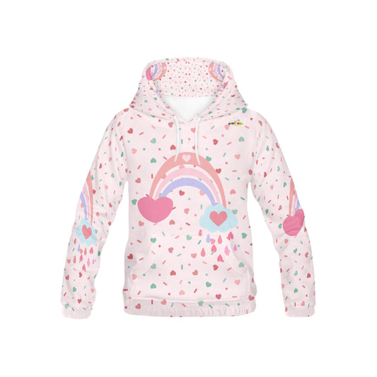 Beautiful Heart Pattern Children's Hoodie -My Bright Side Clothing