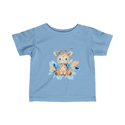 Cute Pastel Baby Giraffe  Infant Fine Jersey Tee-My Bright Side Clothing