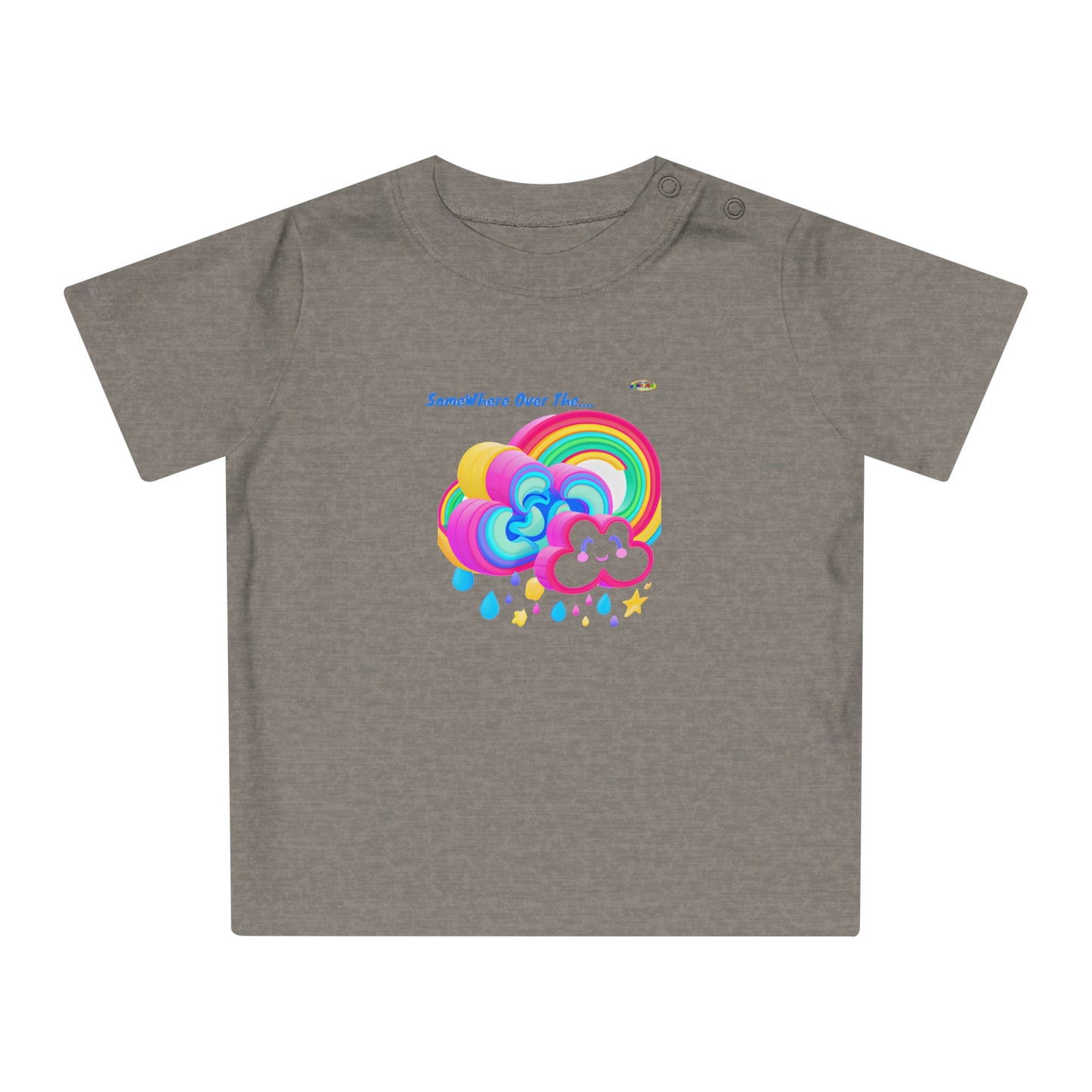 Cute Pastel Somewhere Over The Rainbow Baby T-Shirt-My Bright Side Clothing