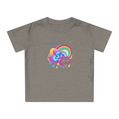 Cute Pastel Somewhere Over The Rainbow Baby T-Shirt-My Bright Side Clothing