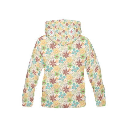 Beautiful Retro Flower Graphic and Pattern Children's Hoodie-My Bright Side Clothing