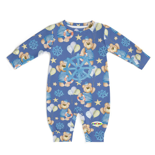 Cute Sailing Teddy Bear Baby Romper-My Bright Side Clothing