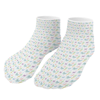 Beautiful Pastel  Butterfly Pattern Children's Comfortable Socks -5 Pairs -MyBrightSideClothing