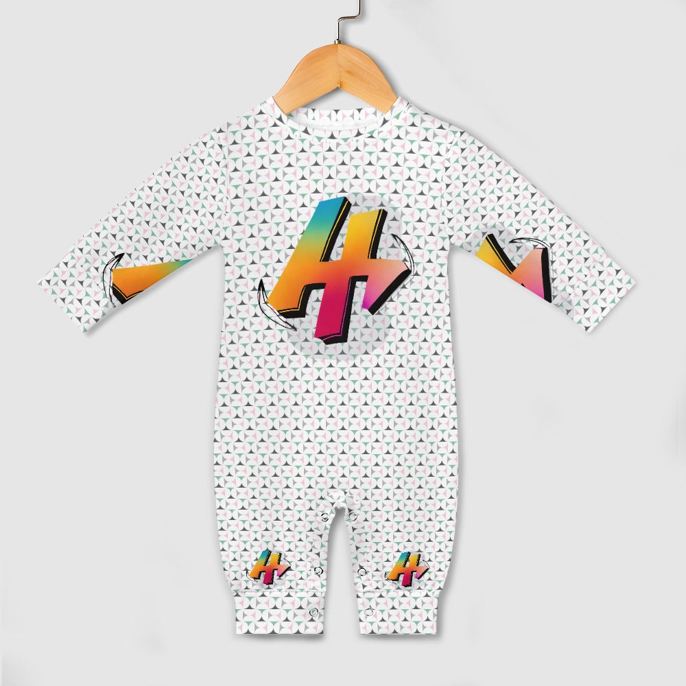 Cute Rainbow Alphabet Abstract Graffiti Baby Romper-My Bright Side Clothing