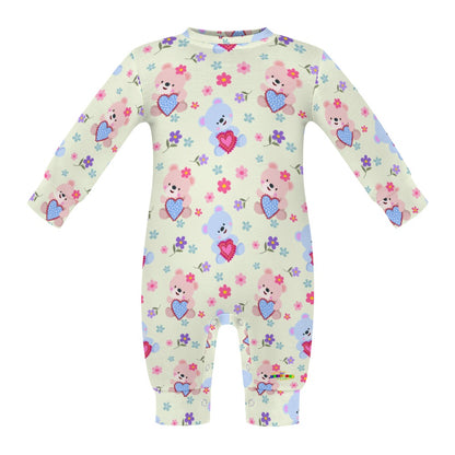 Cute Pink and Blue Pastel Love Bears Baby Romper--My Bright Side Clothing