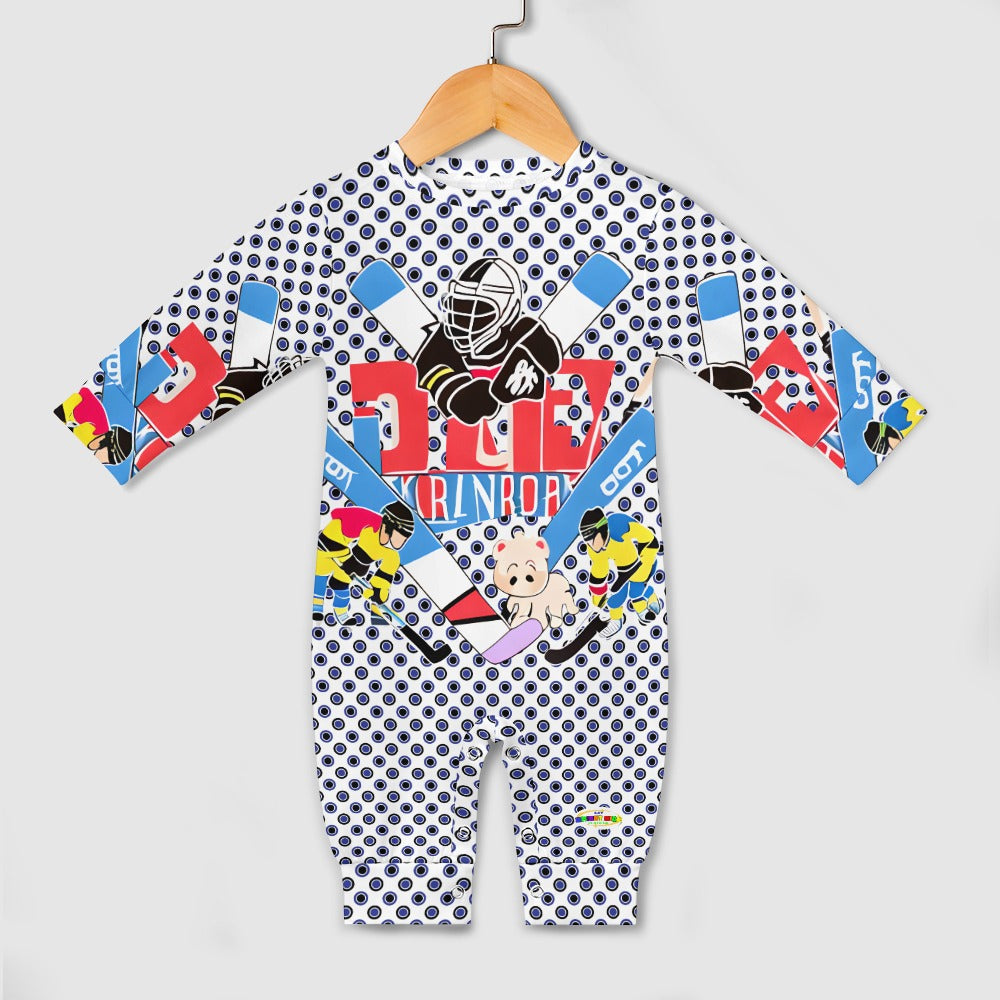 Hockey Theme Baby Romper-My Bright Side Clothing