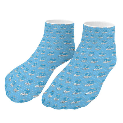 Blue Shining Love Pattern Children's Comfortable Socks -5 Pairs -MyBrightSideClothing