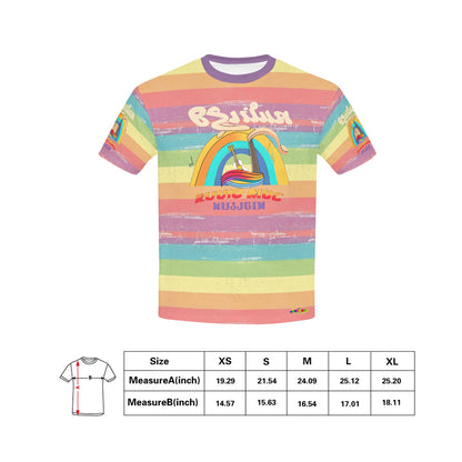 Rainbow Grunge Bright Life Logo Children's T-Shirt-My Bright Side Clothing