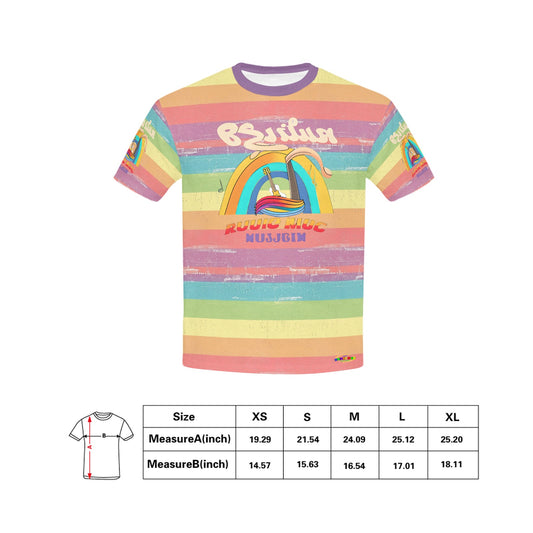 Rainbow Grunge Bright Life Logo Children's T-Shirt-My Bright Side Clothing