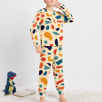 Toddler & Children's Pajama Suit Abstract Print