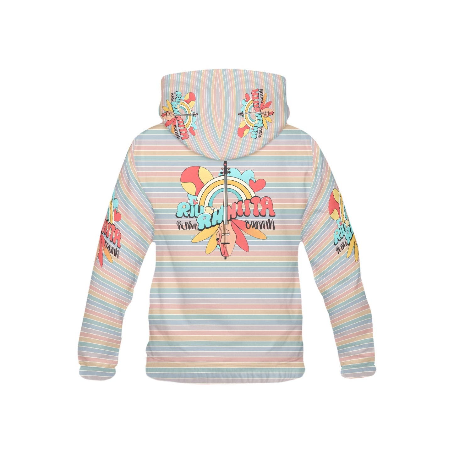 Loving the Music Pastel Pattern and Graphic Children's Hoodie-My Bright Side Clothing