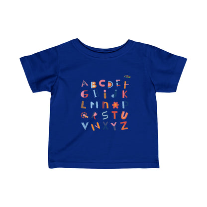 Alphabet Graphic Infant Fine Jersey Tee-My Bright Side Clothing