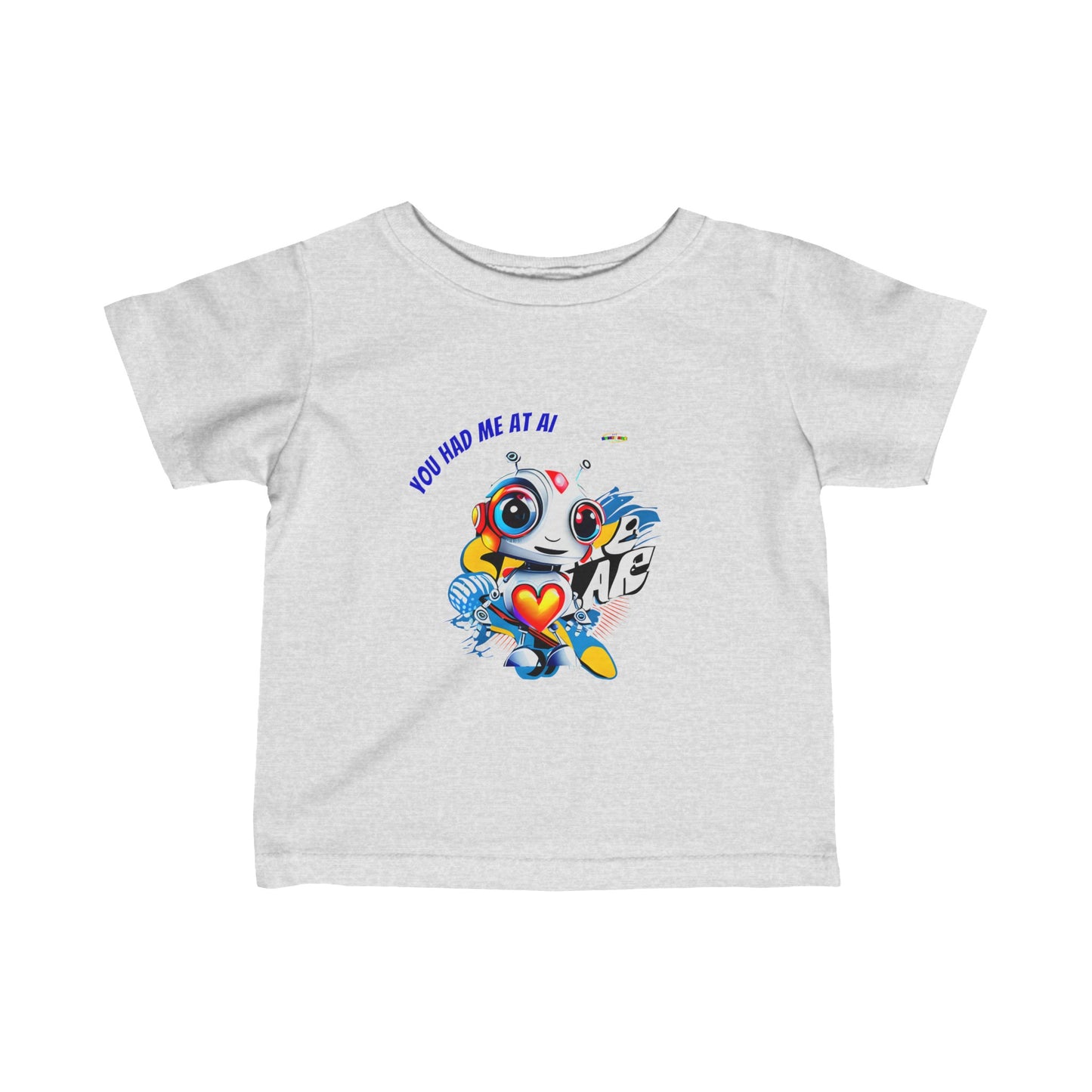 Cute Sending Love Robot Infant Fine Jersey Tee-My Bright Side Clothing