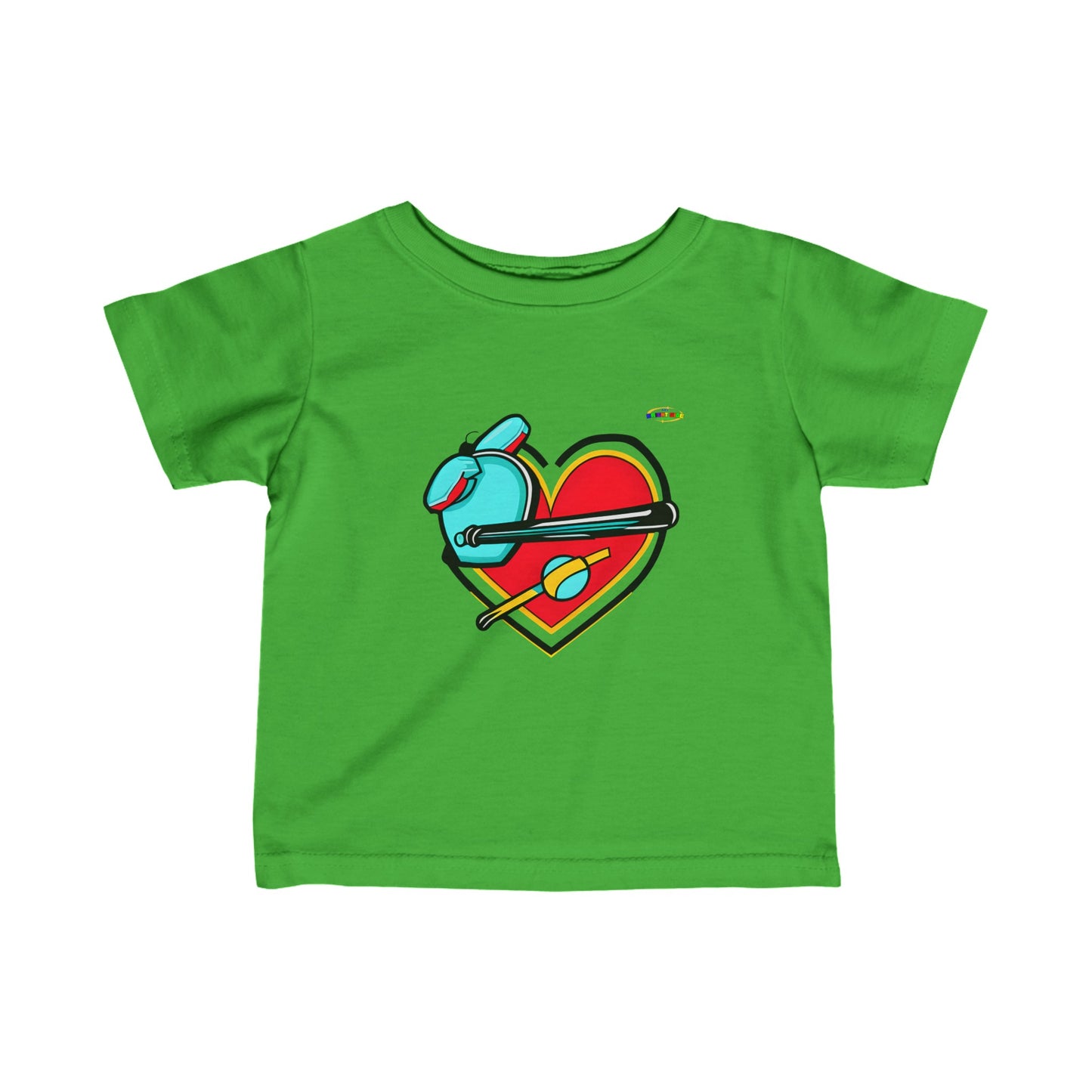 Cute Simple Baseball Heart Logo Infant Tee Jersey-My Bright Side Clothing