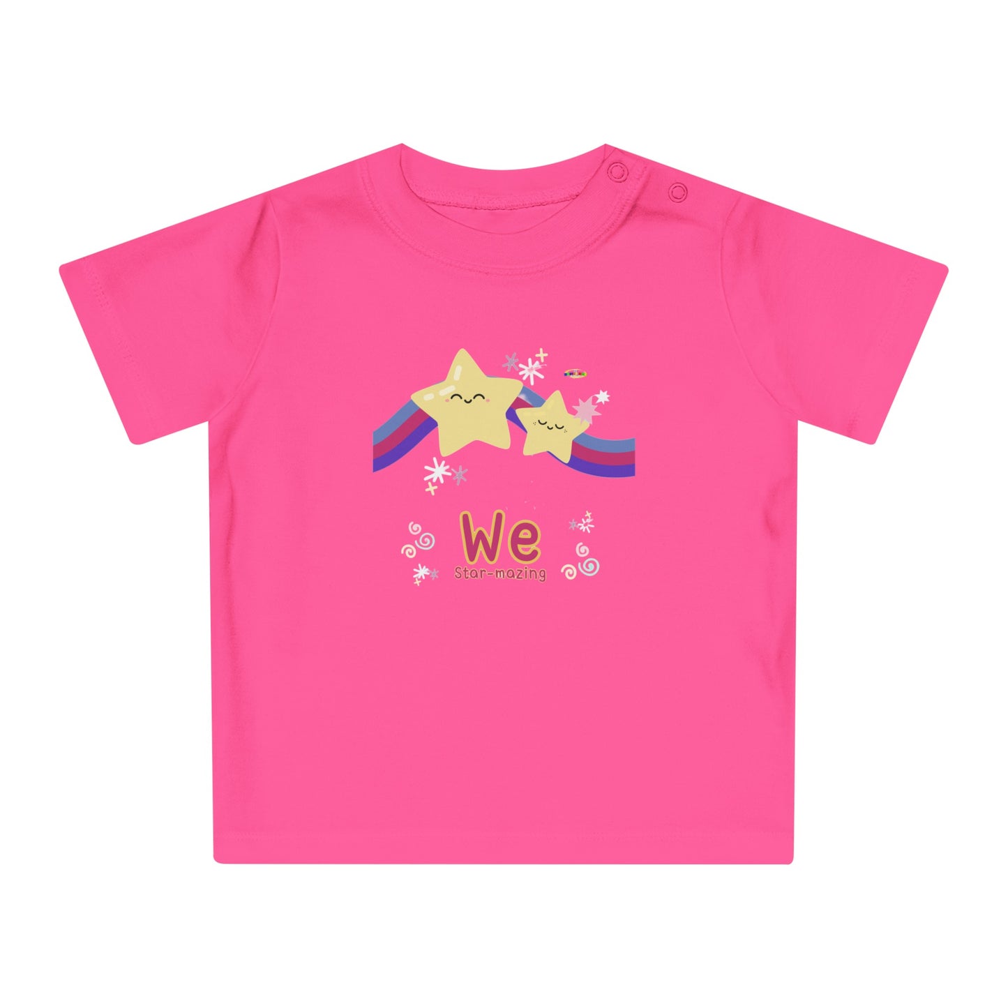 Cute We are Star-mazing rainbow star Graphic Baby T-Shirt-My Bright Side Clothing