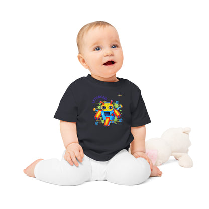 Cute Lets Little Dancing Robot Baby T-Shirt-My Bright Side Clothing