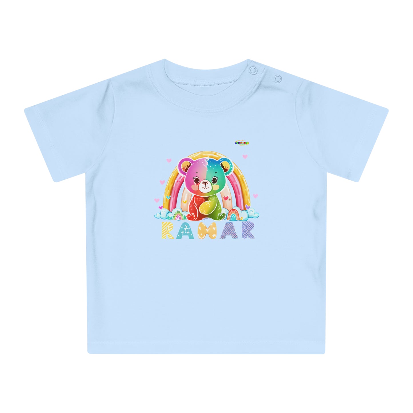 Cute Rainbow Teddy Bear Baby T-Shirt--My Bright Side Clothing