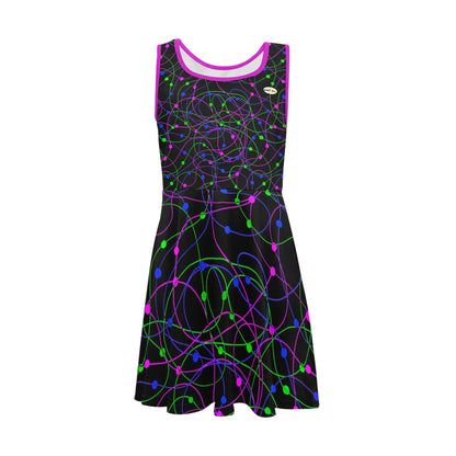 Beautiful Black Swirls Children's Sleeveless Sundress-My Bright Side Clothing