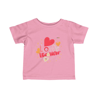 Cute Born 2 Be Loved Logo Infant Fine Jersey Tee--My Bright Side Clothing