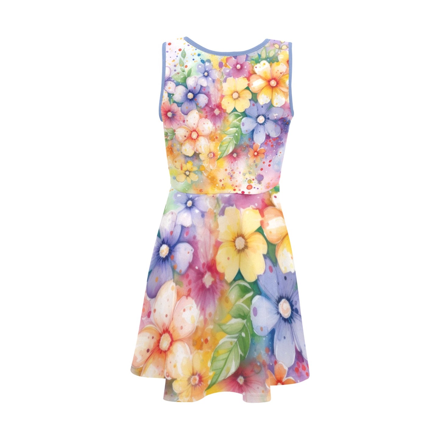 Beautiful Flower Rainbow Children's Sleeveless Sundress -My Bright Side Clothing