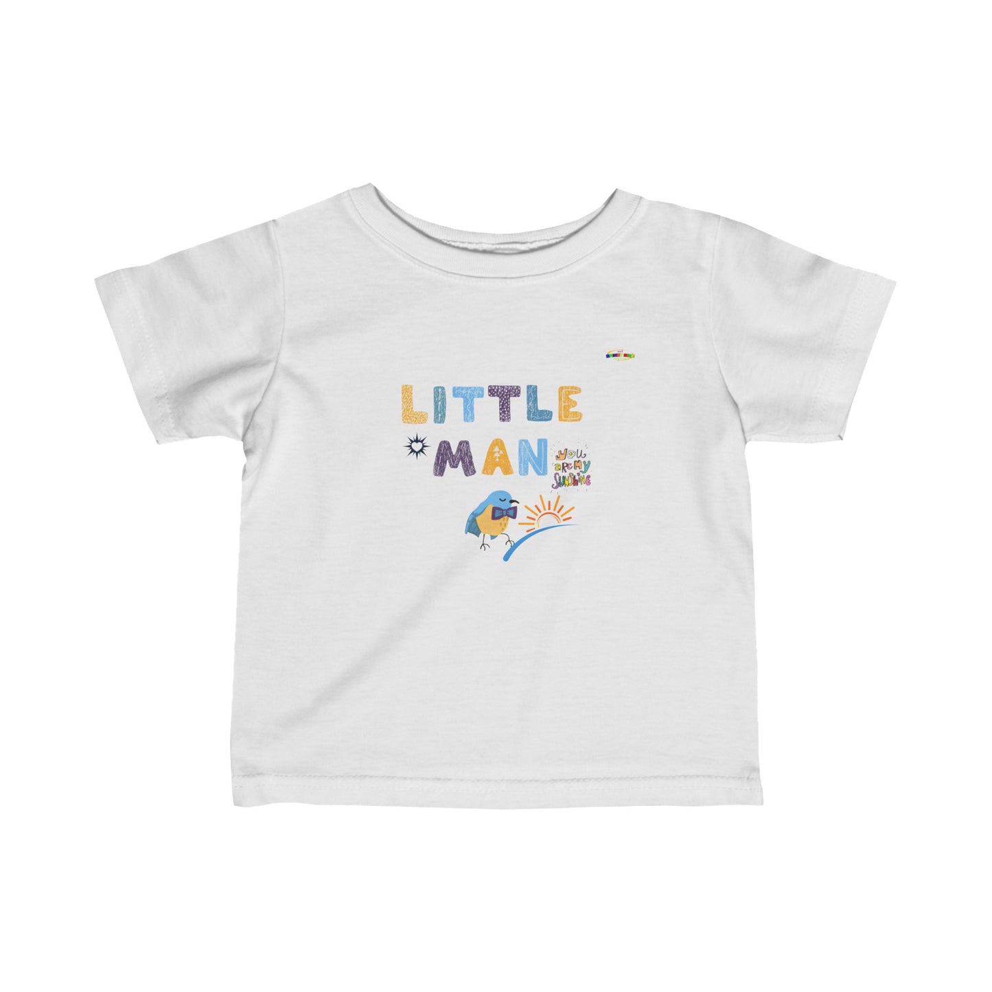 Cute Little Man Logo Infant Fine Jersey Tee-My Bright Side Clothing