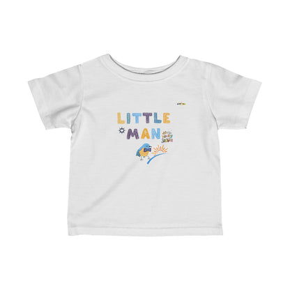 Cute Little Man Logo Infant Fine Jersey Tee-My Bright Side Clothing