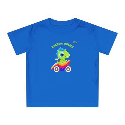 Cute Roaring Wheels Baby Dino Logo Baby T-Shirt -MyBrightSideClothing